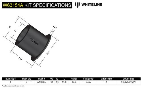 Go to Rear Control Arm Lower Rear - Inner Bushing Kit to Suit Holden Commodore VE, VF and HSV