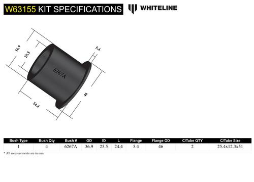 Go to Rear Control Arm Lower - Outer Bushing Kit to Suit Holden Commodore VE, VF and HSV