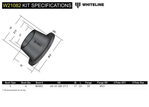 Go to Front Sway Bar To Control Arm - Bushing Kit to Suit Ford Festiva and Mazda 121, 323, RX2-RX4