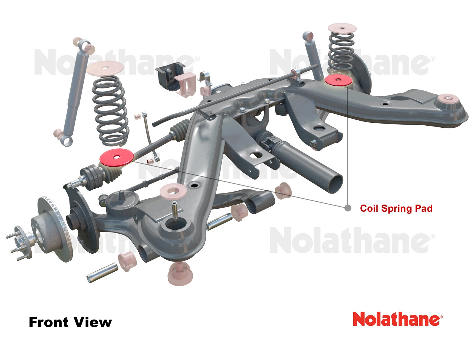 Rear Lower Coil Spring Pad +10mm Ride Height to Suit BMW 3 Series, M3, Z4 E36, E46, Holden Commodore VN-VZ and HSV