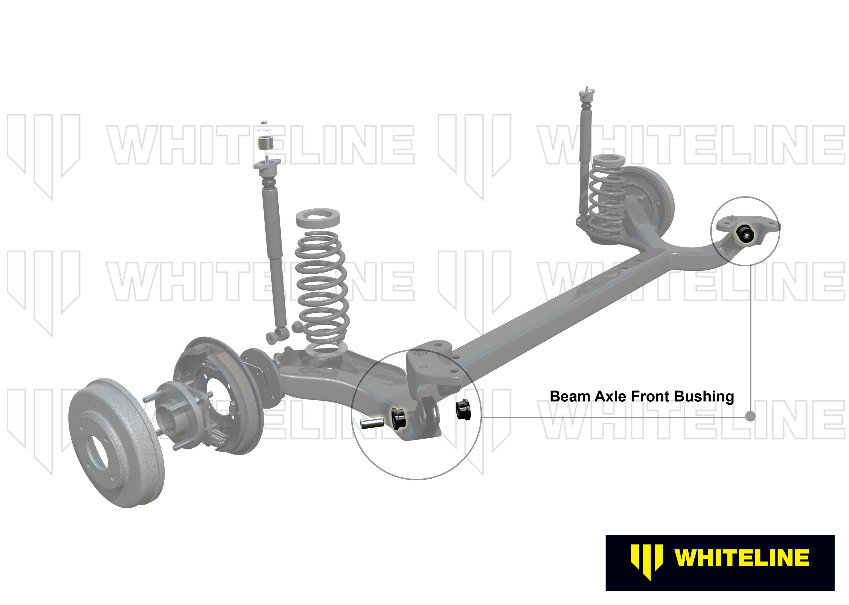 Whiteline Rear Beam Axle Bushing Kit for 1989-1992 Mitsubishi Mirage