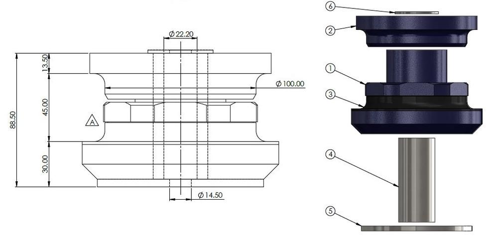 Rear Subframe to Chassis Mount Bush Kit to suit Jeep Grand Cherokee Trackhawk 2018-on