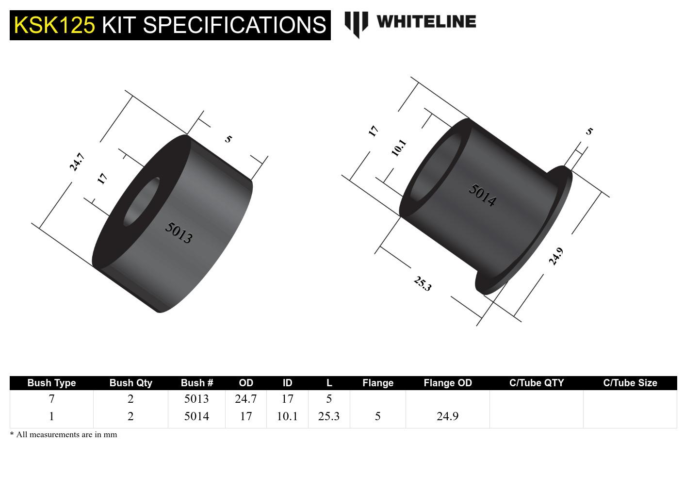 Rear Anti Roll Bar Link - Service Kit to Suit Whiteline Anti Roll Bars