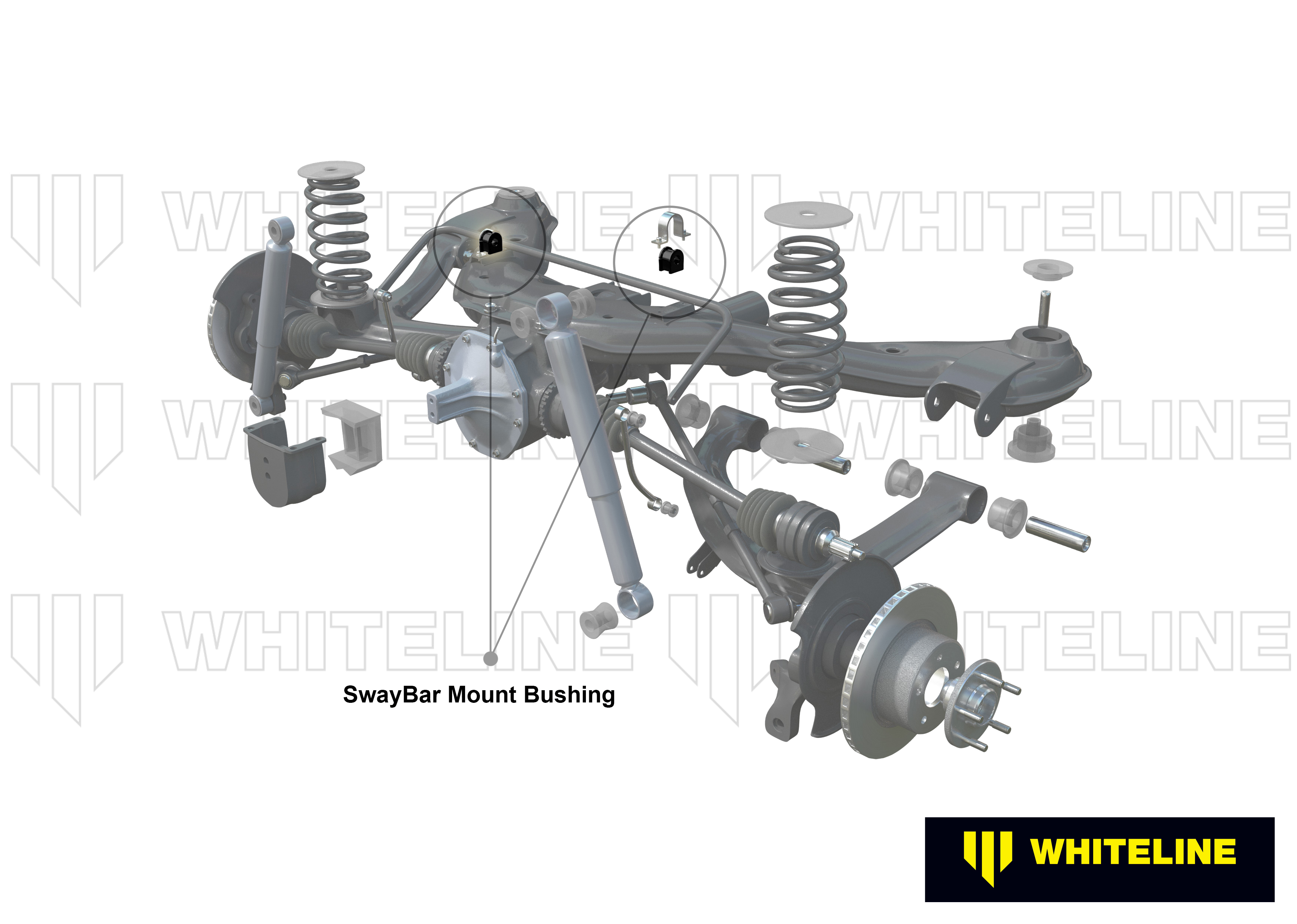 Rear Anti Roll Bar Mount - Bushing Kit 20mm to Suit Whiteline Anti Roll Bars