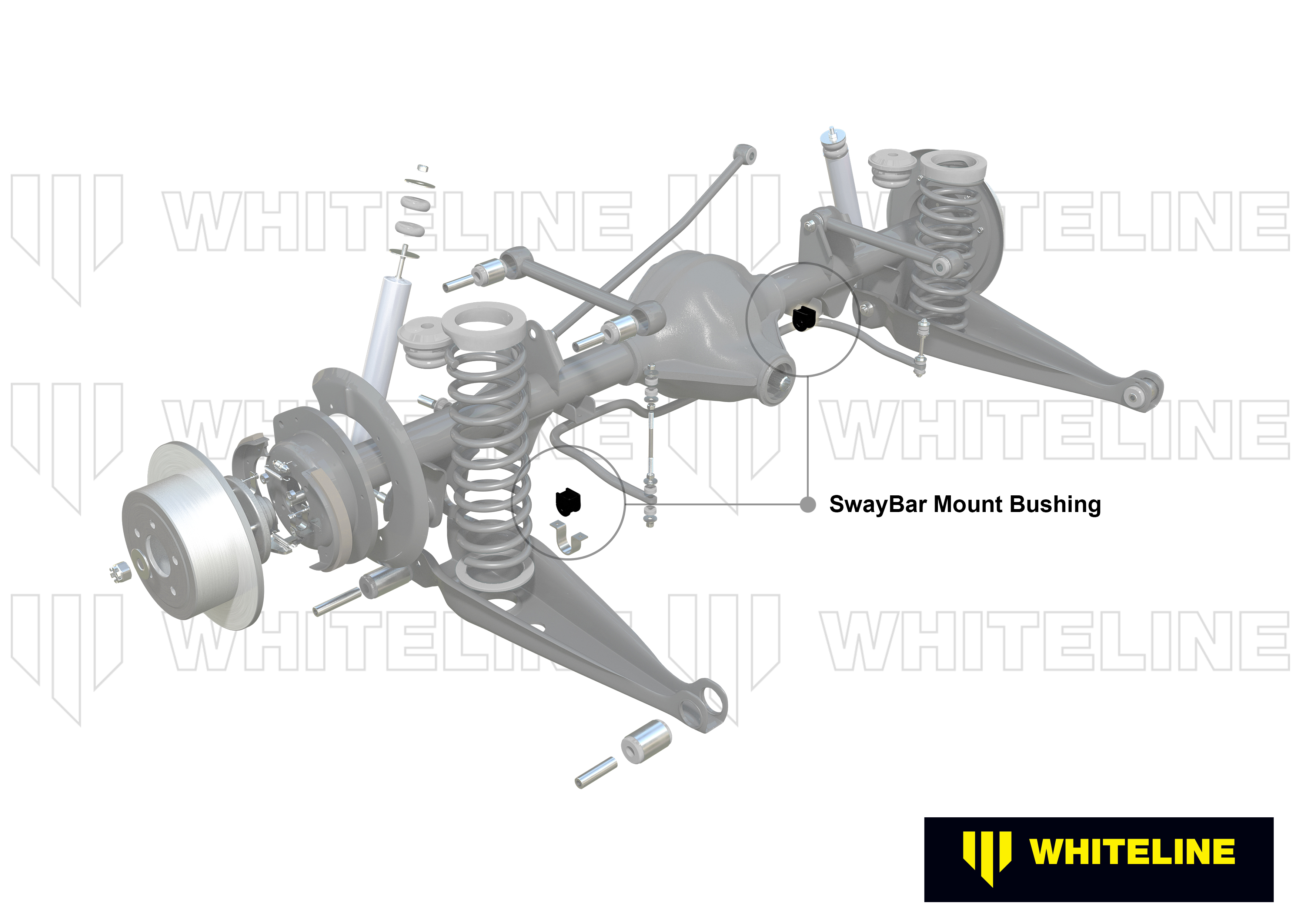 Rear Anti Roll Bar Mount - Bushing Kit 20mm to Suit Whiteline Anti Roll Bars