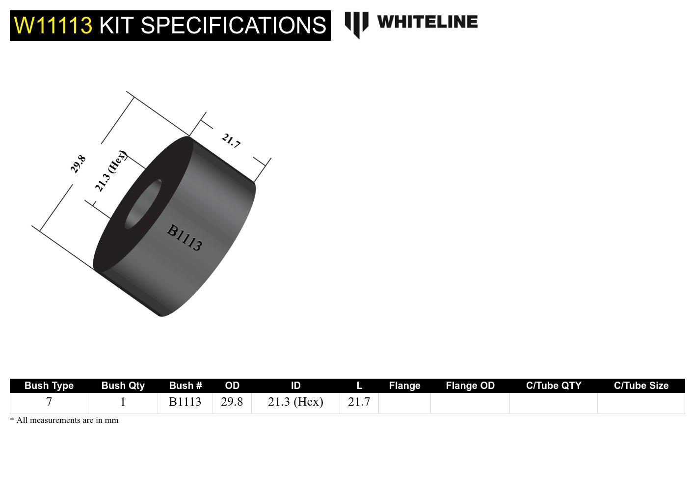 Front Steering Rack and Pinion Shaft Guide Bushing
