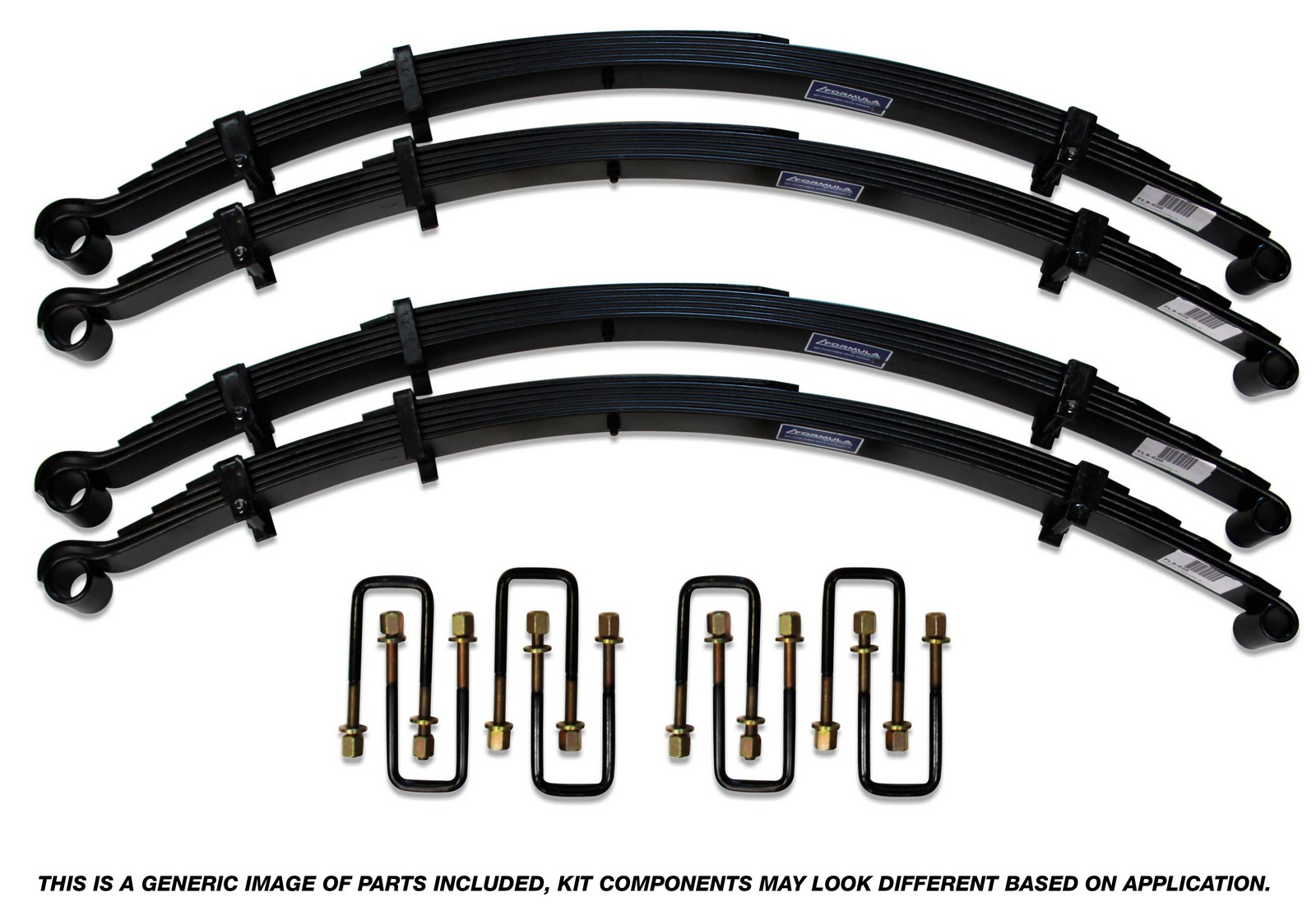 Formula 4x4 Front Leaf Spring Kit - 40mm at 0-90kg Front & 0-300kg Rear to suit Ford F250 2001-2008