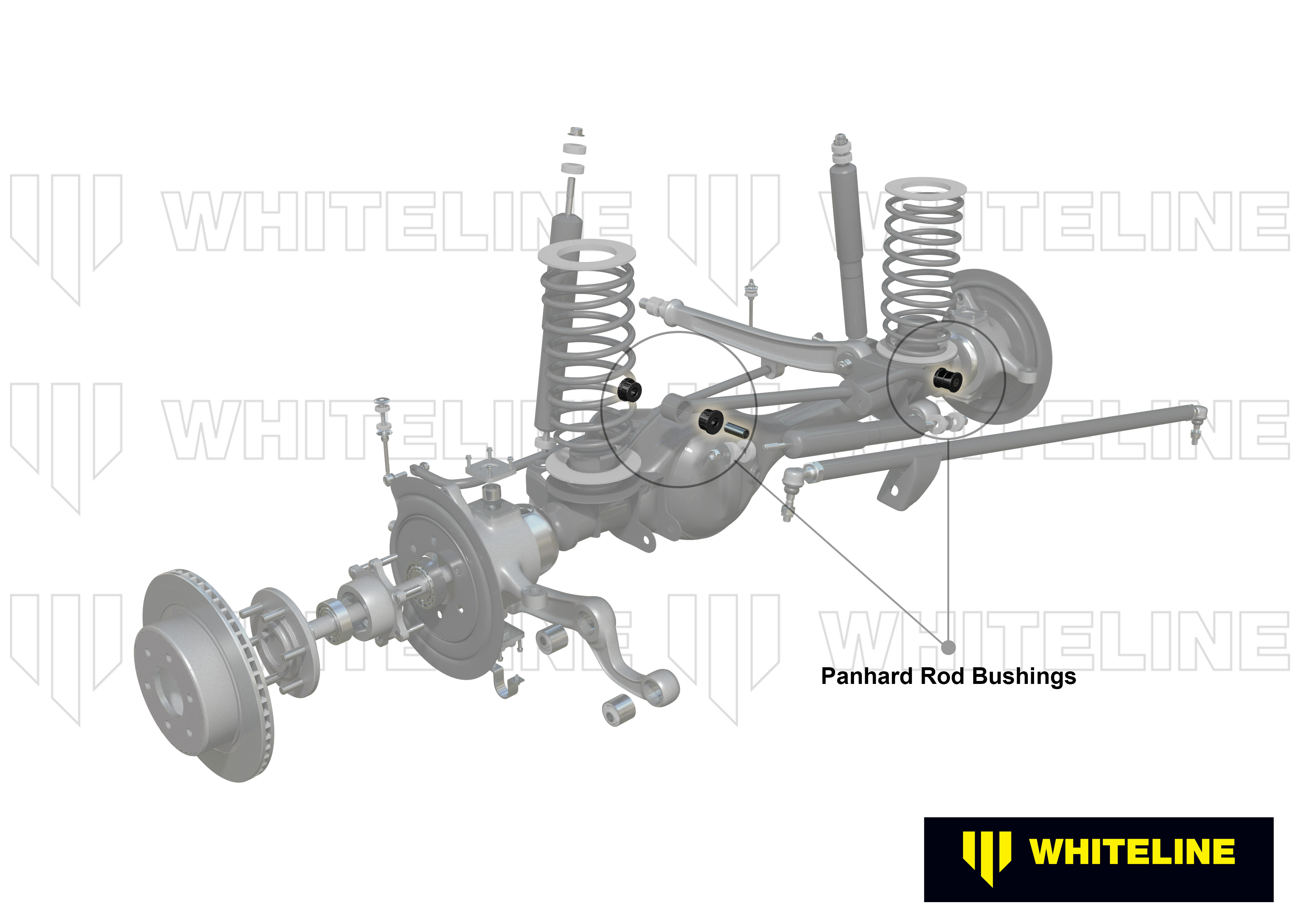 Rear Panhard Rod - Bushing Kit to Suit Toyota Land Cruiser 70 Series KZJ, PZJ