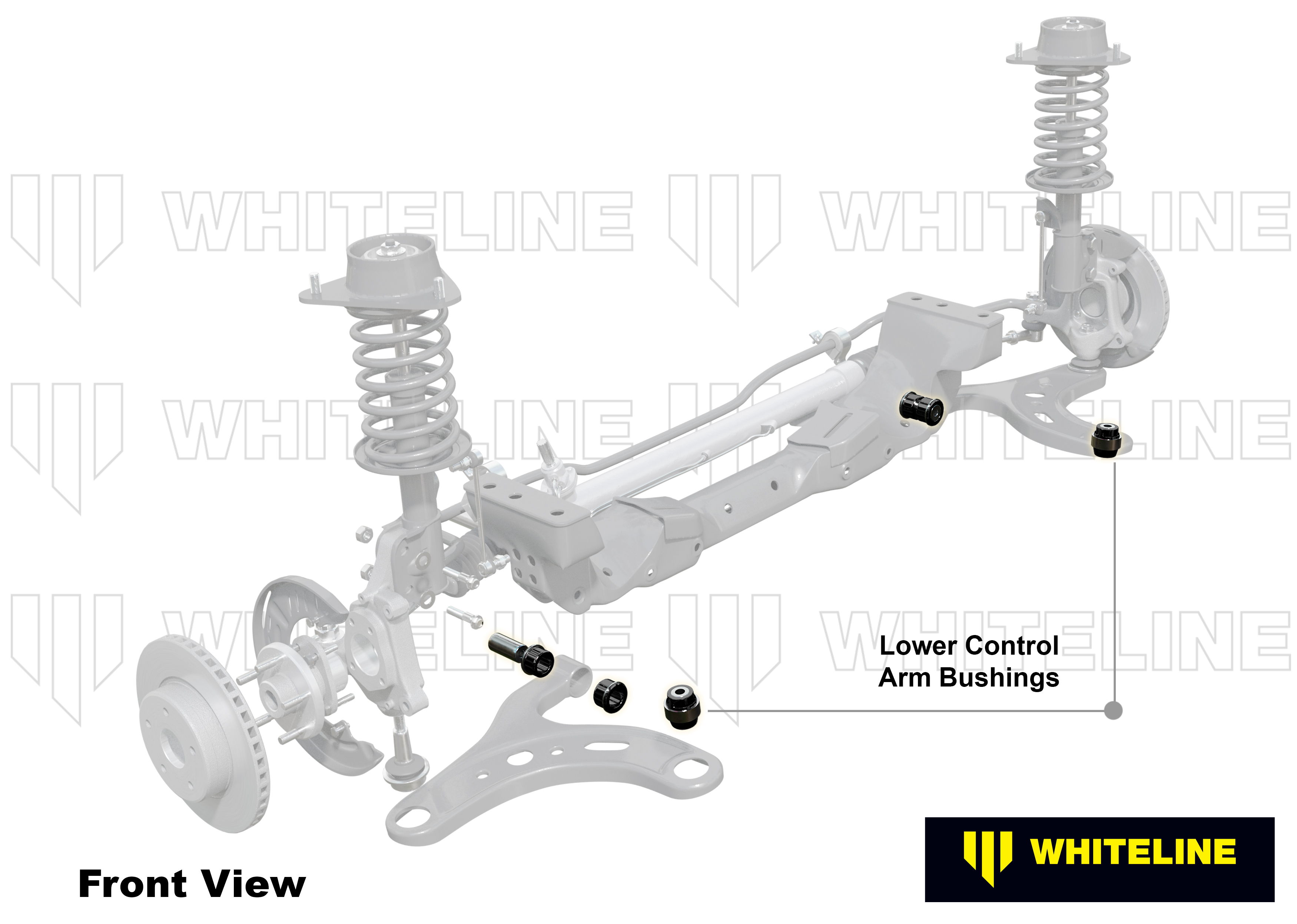 Front Lower Inner Bushing Kit Double Offset to Suit Honda Civic 7th 8th Gen and Integra DC5