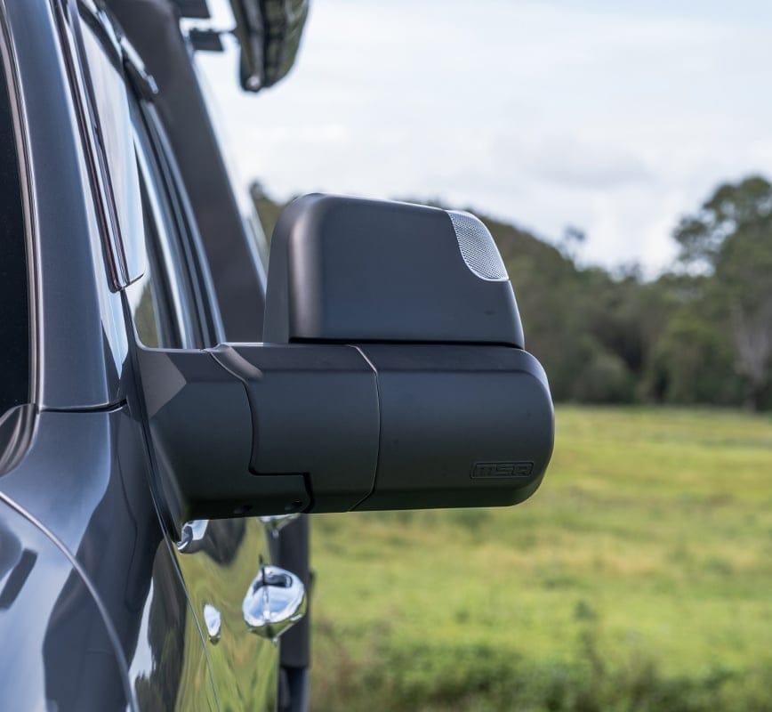 MSA Black Towing Mirror to suit Mitsubishi Triton MQ, MR - non power fold, Electric