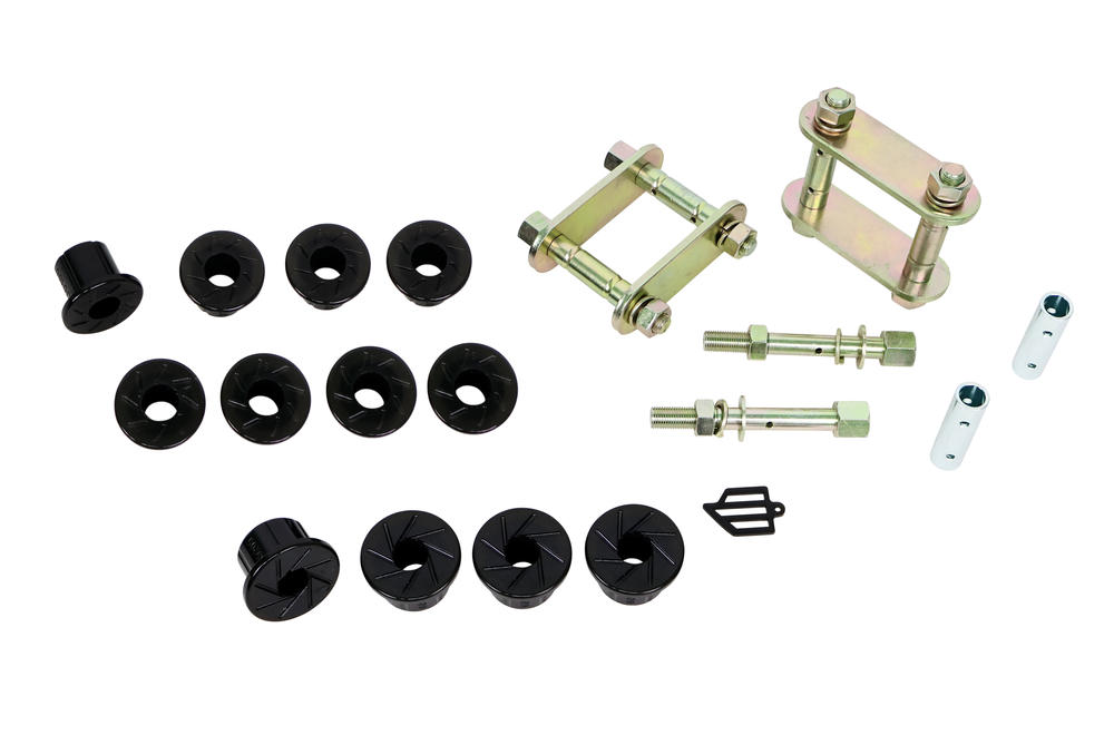 Rear Leaf Spring - Bushing and Greaseable Shackle/Pin Kit to Suit Holden Colorado, Rodeo and Isuzu D-Max
