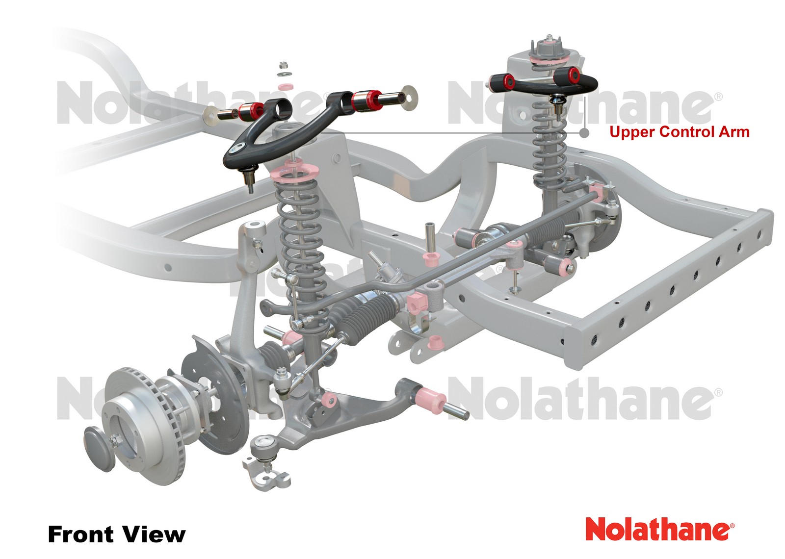 Front Upper Control Arm - Bushing Kit Double Offset to Suit Toyota FJ Cruiser, HiLux, Prado and Foton Tunland