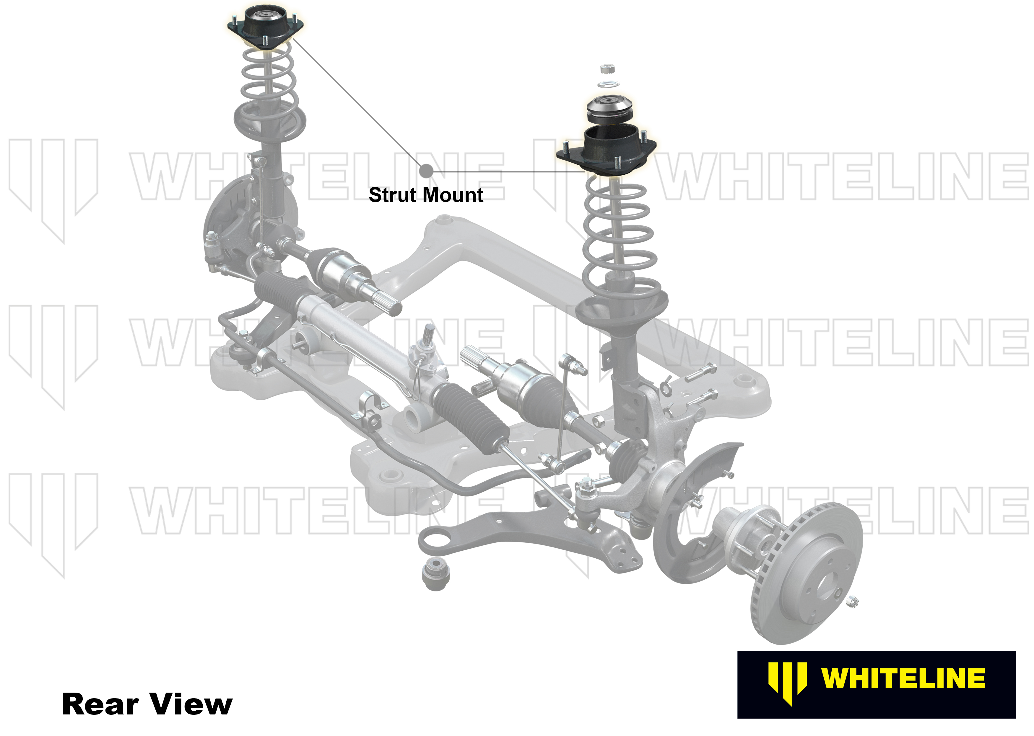 Camber/Caster Offset Front Strut Mount - Kit to Suit Hyundai I30 incl N, Kona, Veloster and Kia Cerato
