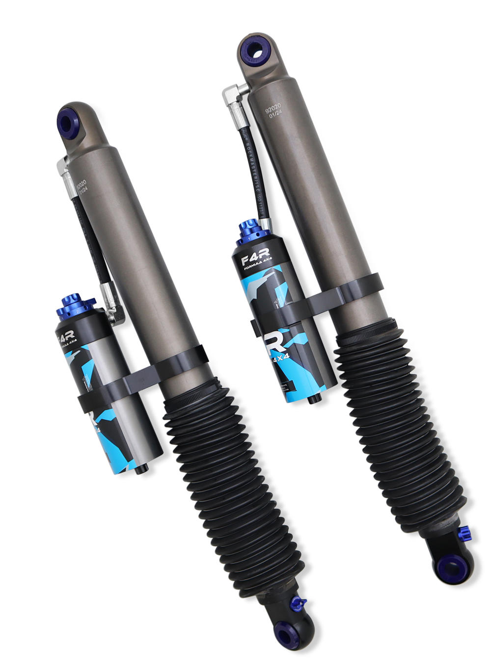 2 Inch 50mm Adjustable F4R Formula 4x4 Rear Shock Absorber Kit to suit Toyota LandCruiser 76, 78, 79 Series 2007-on