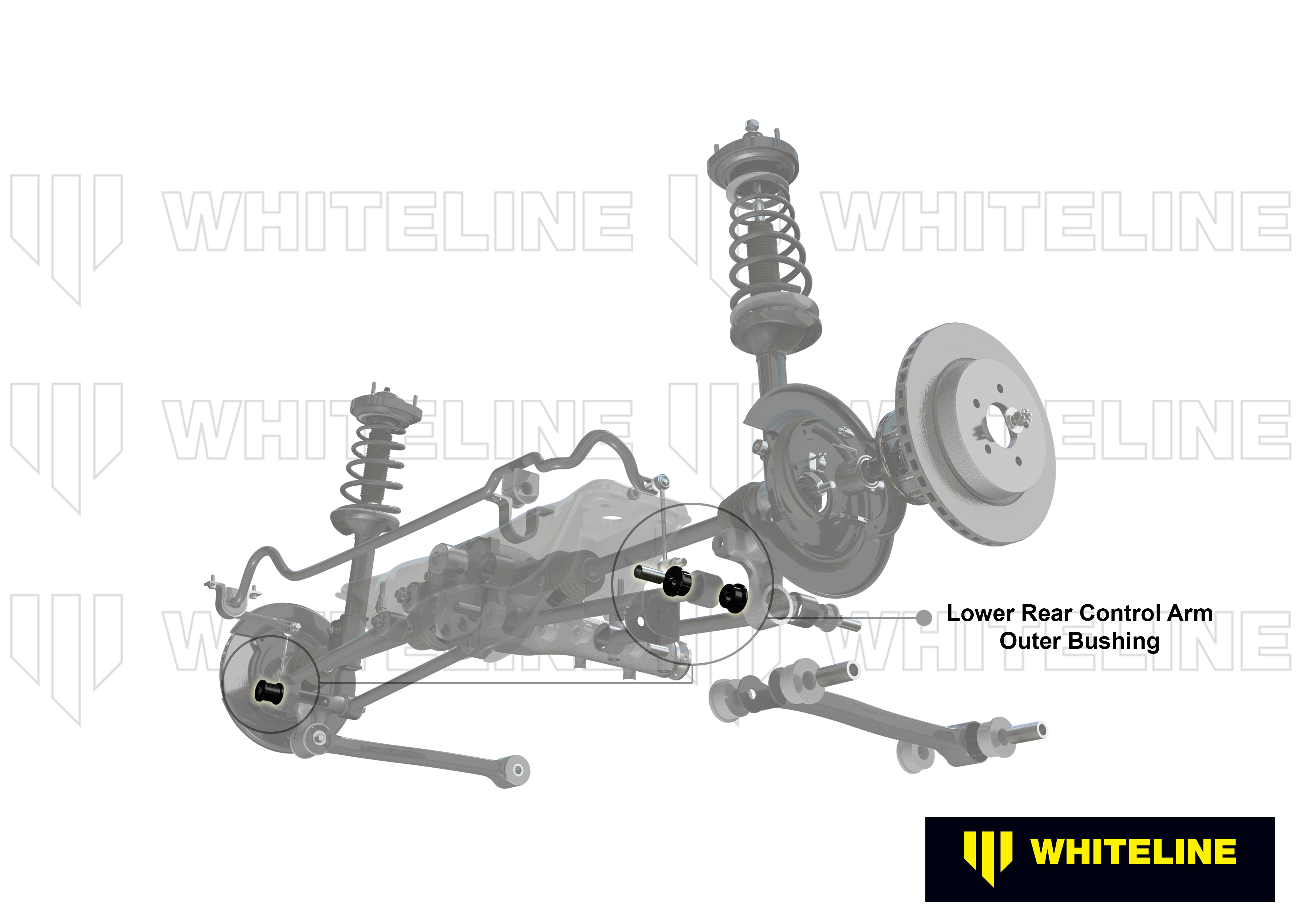 Rear Control Arm Lower Rear Outer Bushing Kit to Suit Honda Civic 8th Gen FA, FD, FD2