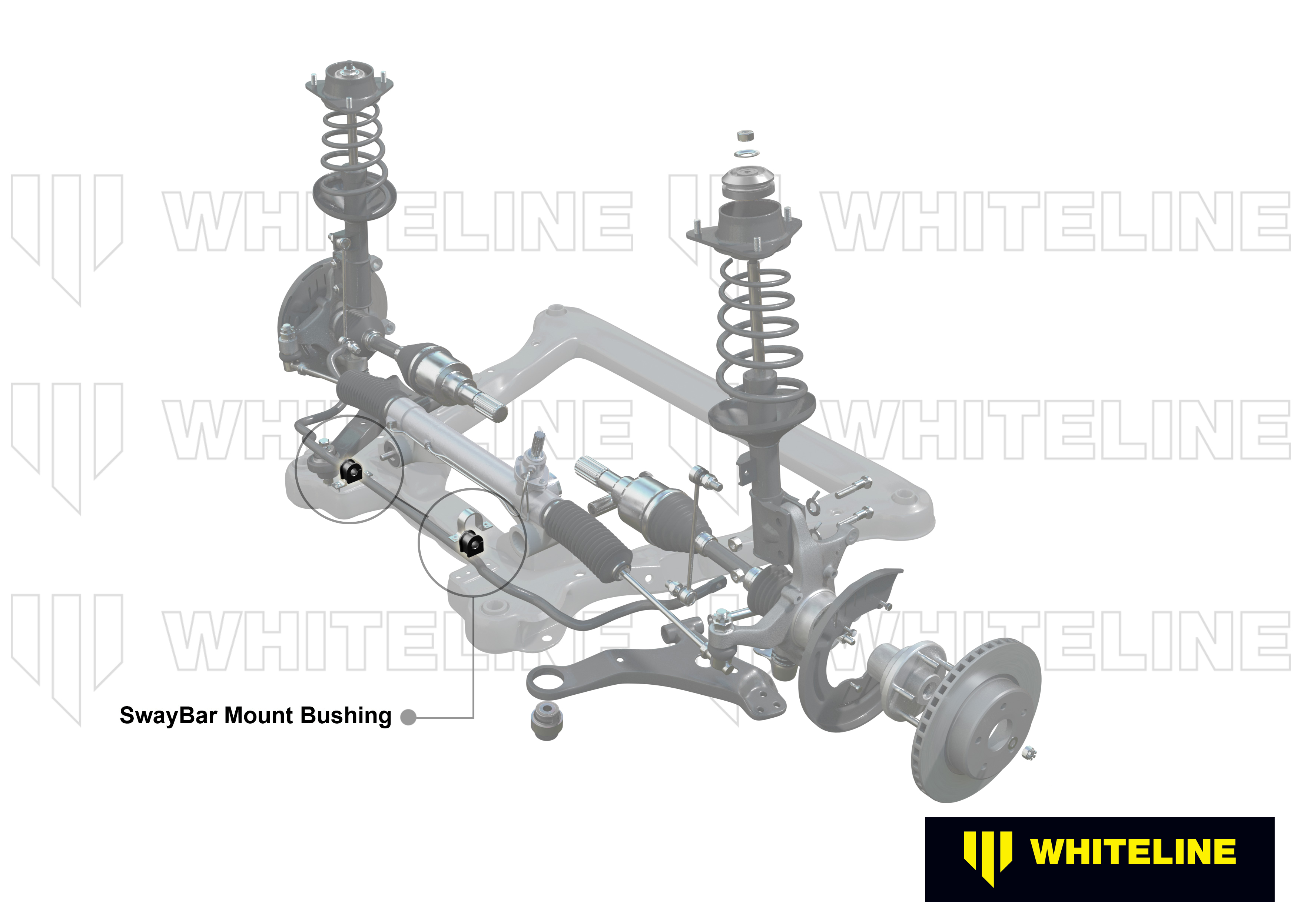 Front Anti Roll Bar Mount - Bushing Kit 24mm to Suit Whiteline Anti Roll Bars