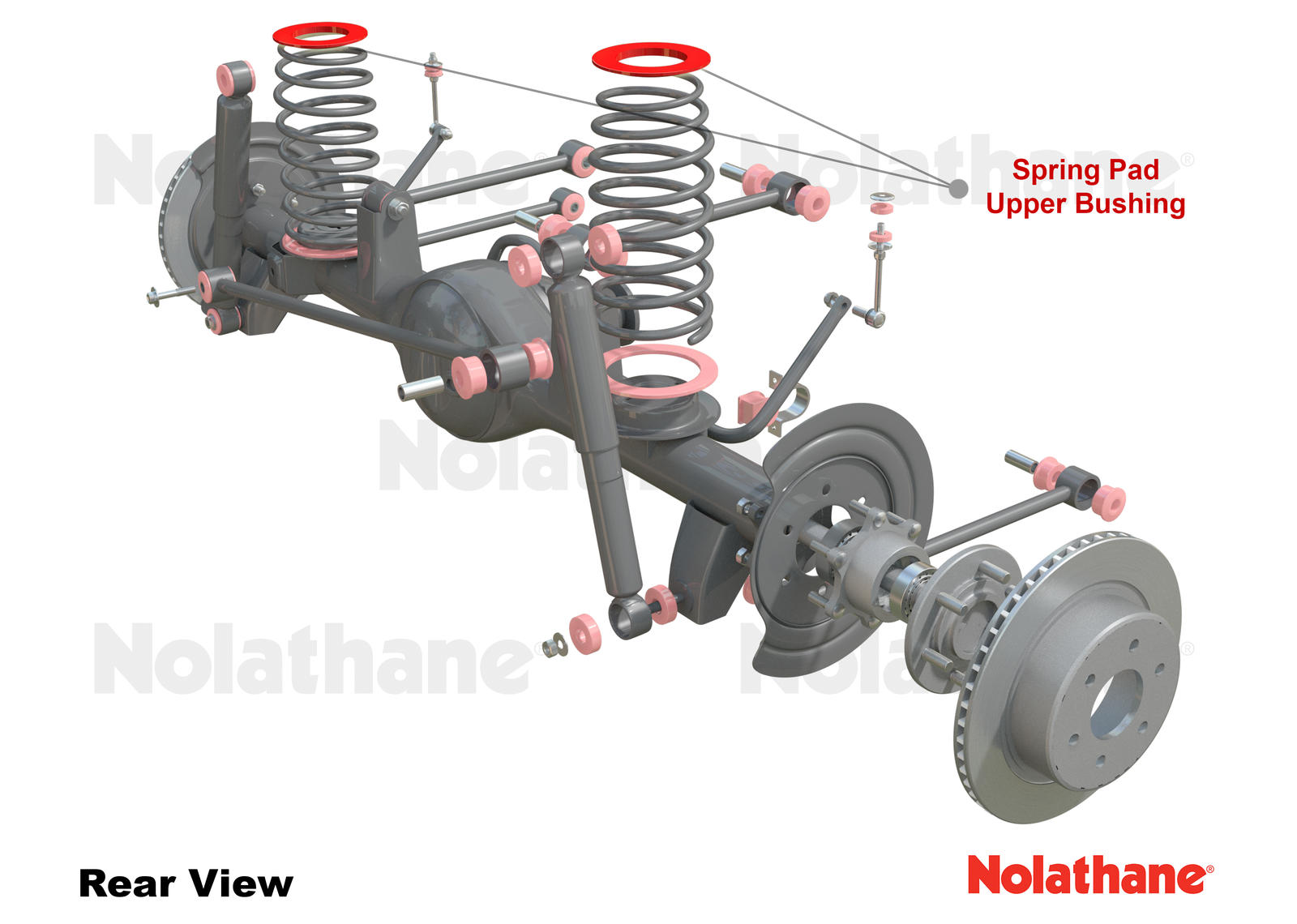 Rear Coil Spring Pad - Upper Bushing Kit to Suit Jeep Wrangler JL