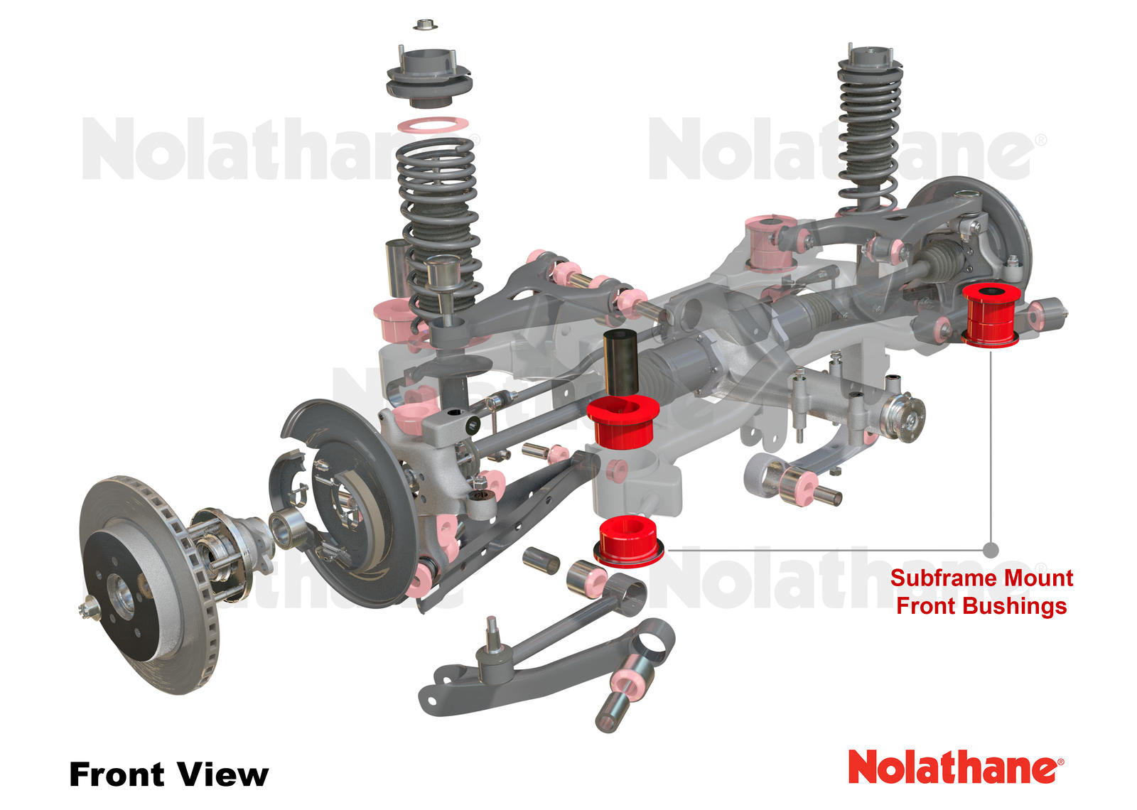Rear Subframe - Bushing Kit to Suit Nissan 350Z, Skyline and Stagea