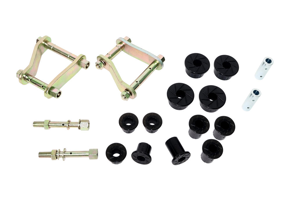Rear Leaf Spring - Bushing and Greaseable Shackle/Pin Kit to Suit Ford Ranger PX, PY and Mazda BT-50 UP, UR 4wd