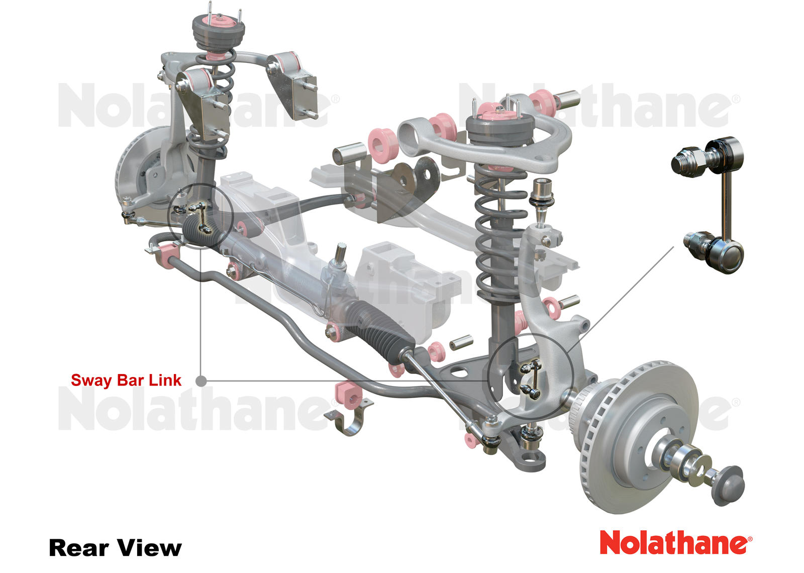 Universal Sway Bar Link - Adjustable Ball Style - 10mm Ball Stud 330-355mm