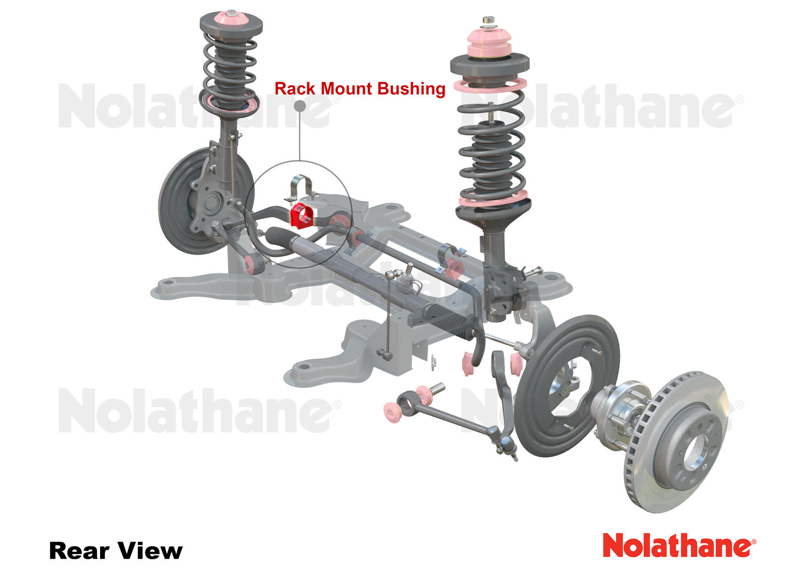 Front Steering Rack and Pinion - Mount Bushing Kit to Suit Lexus IS and Toyota Altezza, Chaser