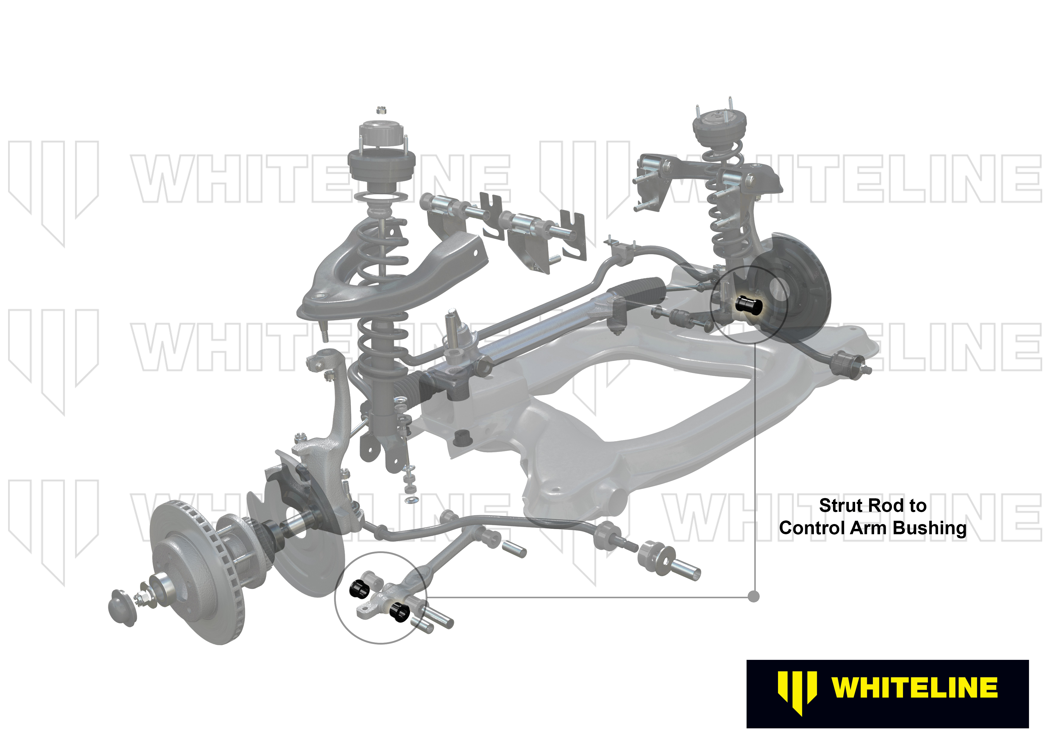 Front Strut Rod - To Control Arm Bushing Kit to Suit Ford Falcon/Fairlane EA-EL
