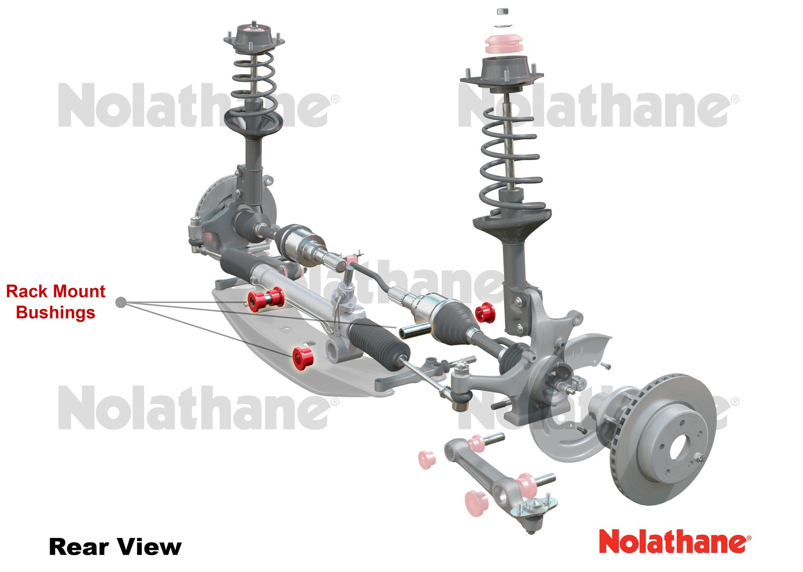 Front Steering Rack and Pinion - Mount Bushing Kit to Suit Ford Capri and Escort