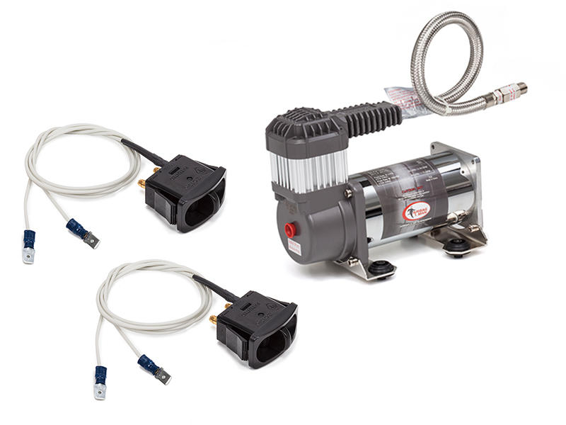 Dual Electric Paddle Air Control Kit with Heavy Duty Compressor (No Air Tank)