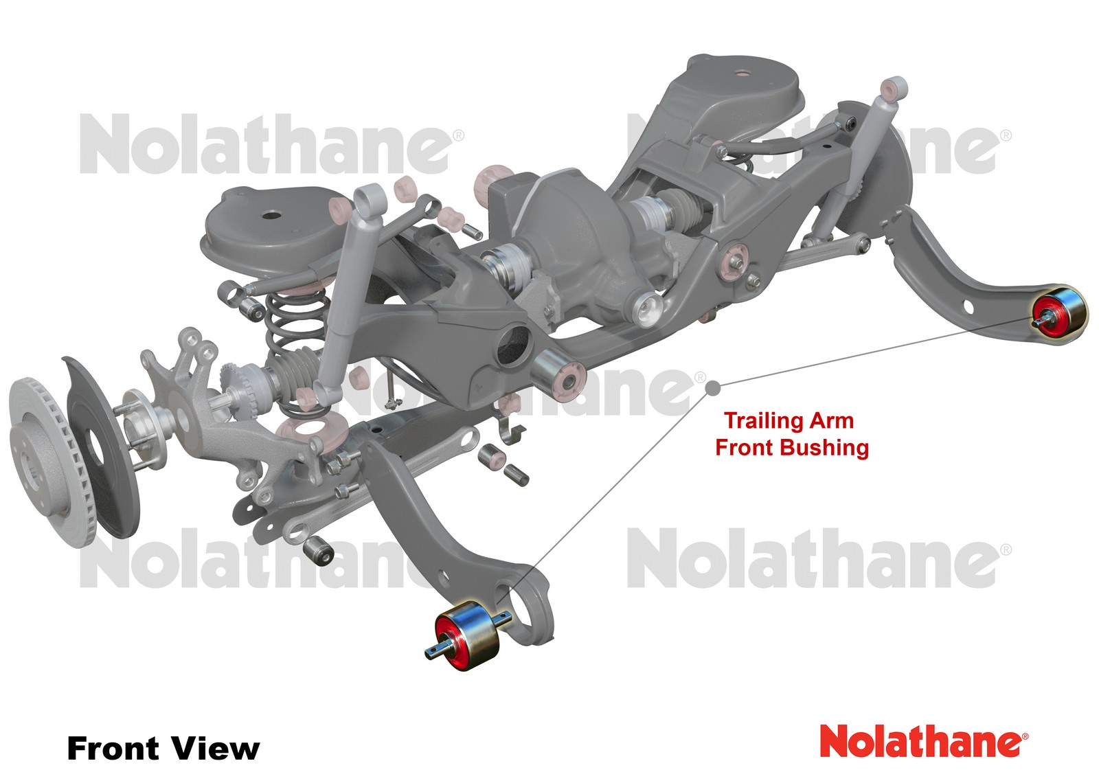 Rear Trailing Arm Lower - Front Bushing Kit to Suit Ford Falcon/Fairlane BA-FGX, Territory SX-SZ and FPV