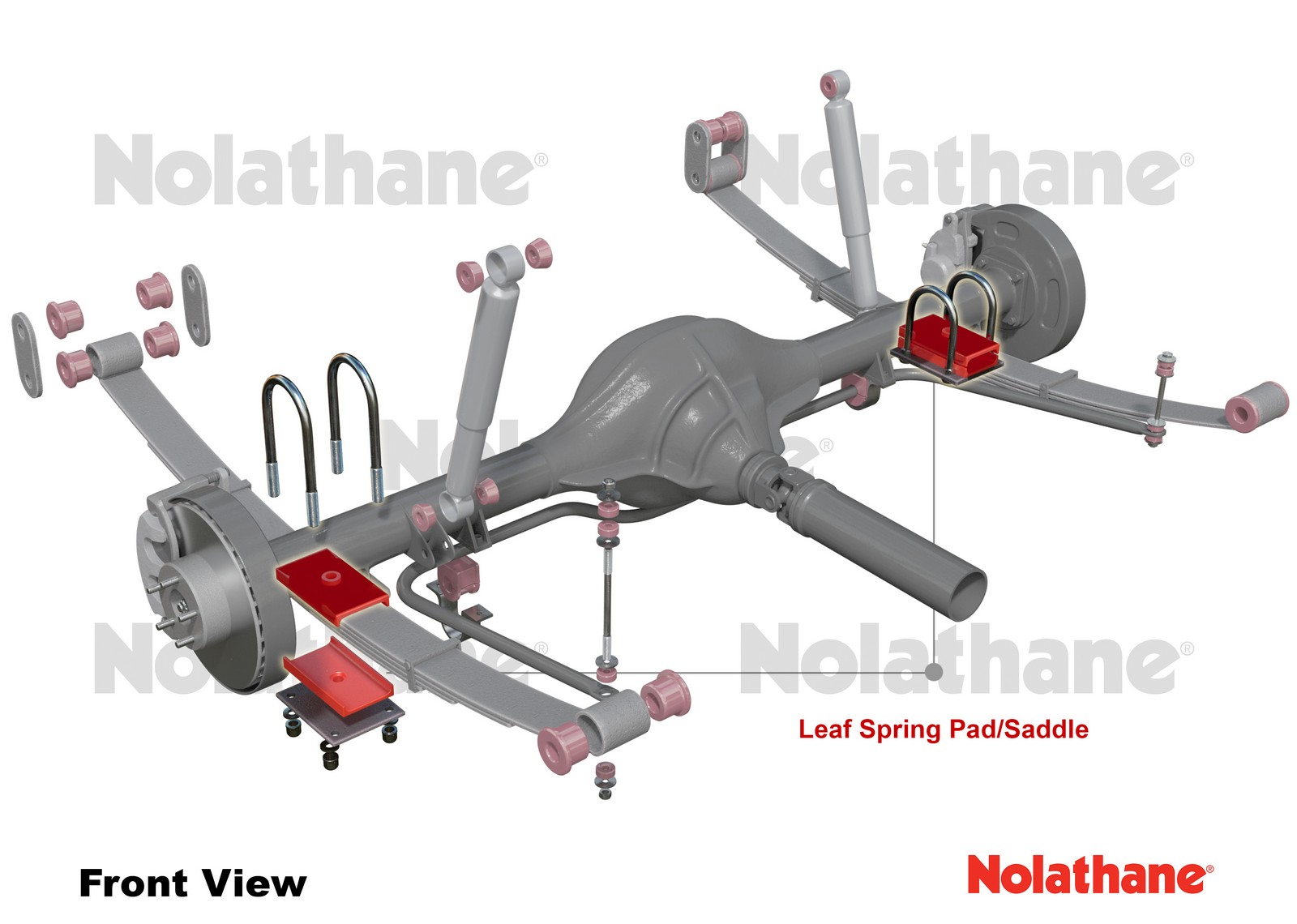 Rear Leaf Spring - To Saddle Insulator Bushing Kit to Suit Holden HK-WB