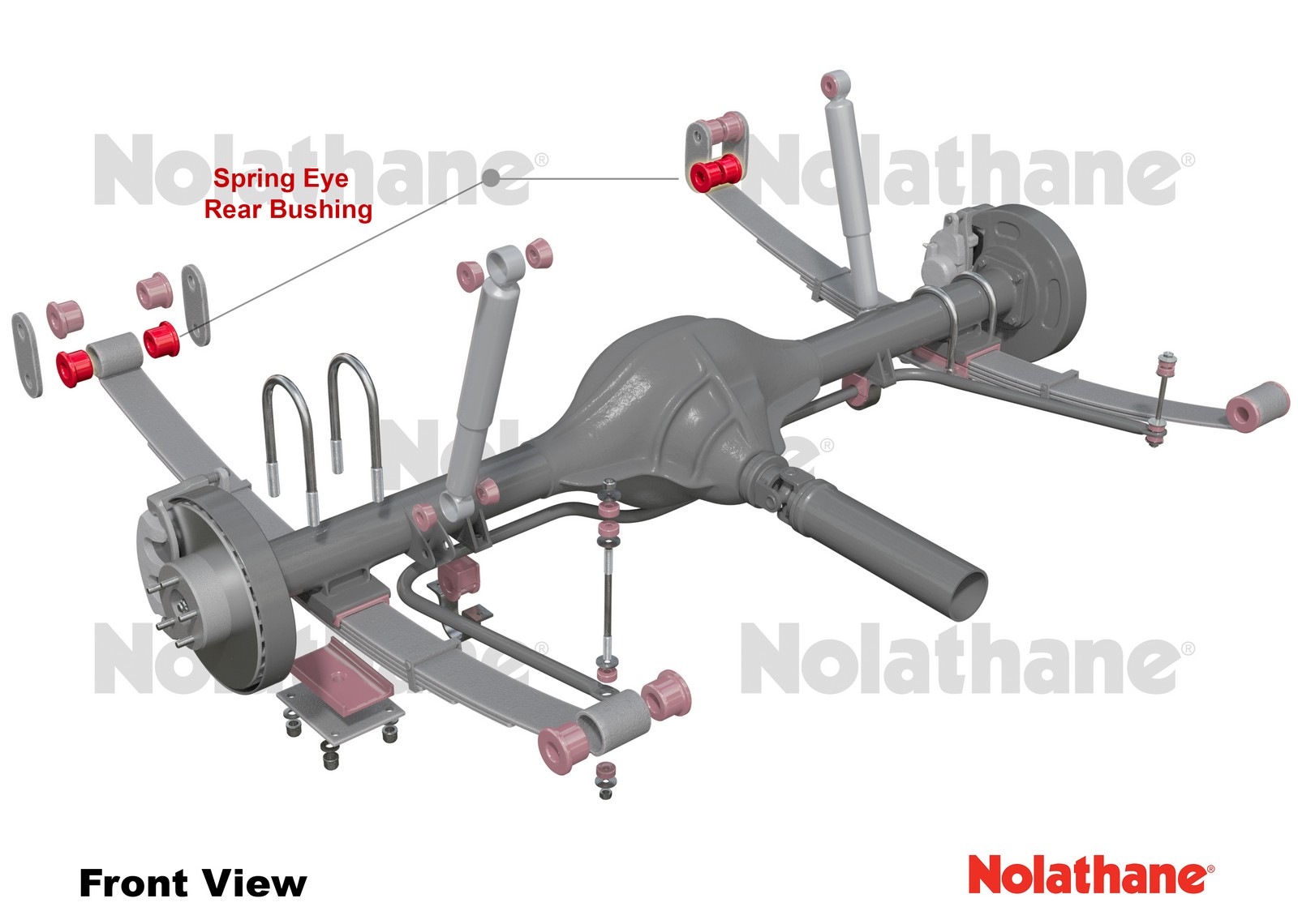 Rear Leaf Spring - Bushing Kit to Suit Ford Econovan and Mazda E Series