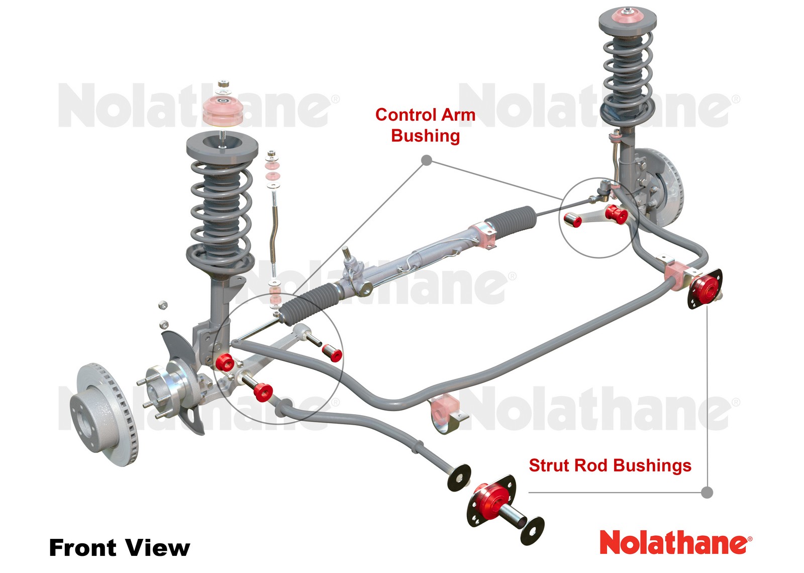 Front Control Arm/Strut Rod - Bushing Kit to Suit Holden Commodore VT-VZ and HSV