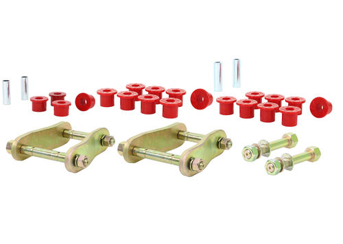 Rear Leaf Spring - Bushing and Greaseable Shackle/Pin Kit to Suit Nissan Navara D22 4wd