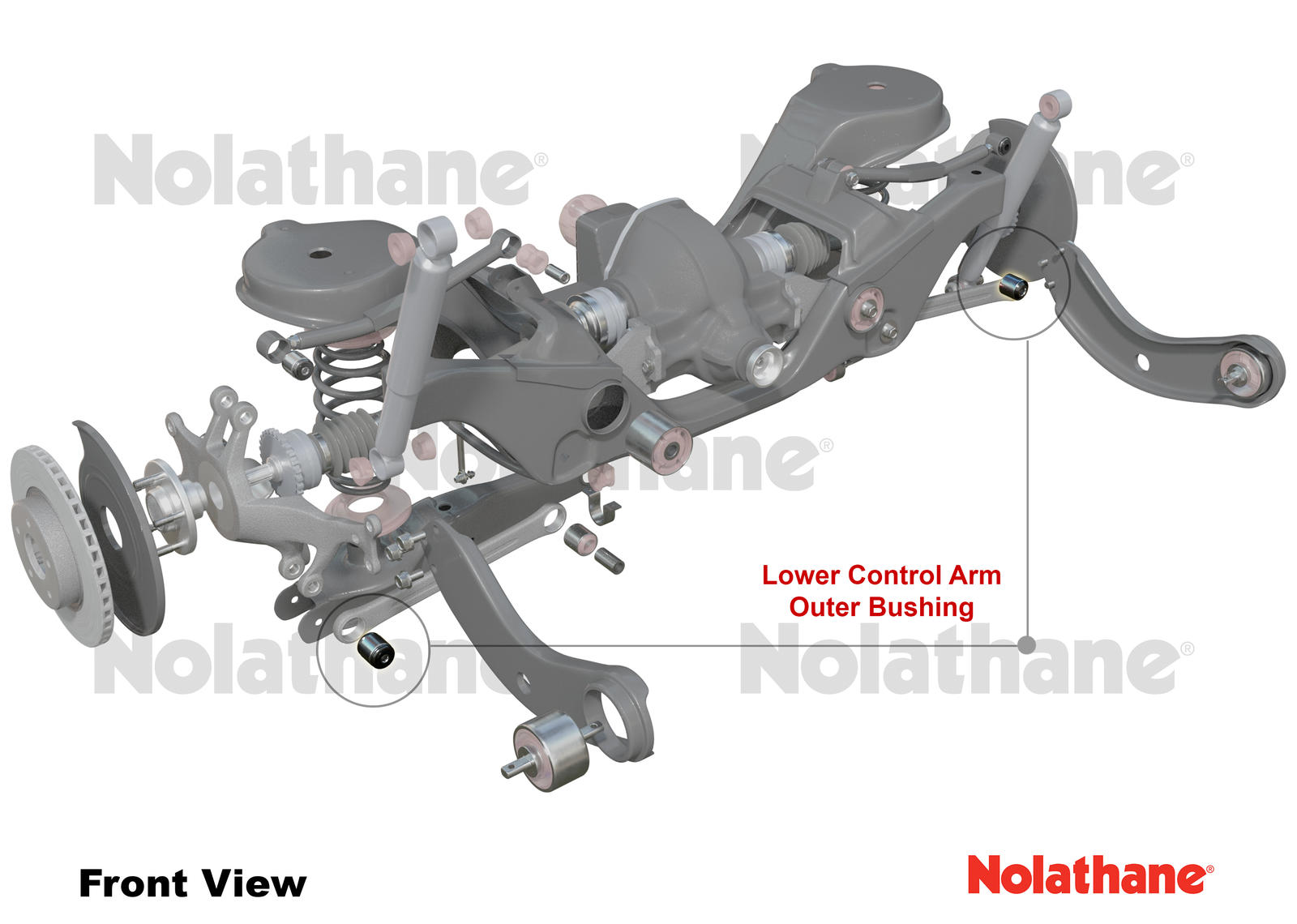 Rear Control Arm Lower Front - Outer Bushing Kit to Suit Audi, Seat, Skoda and Volkswagen PQ35 Fwd/Awd