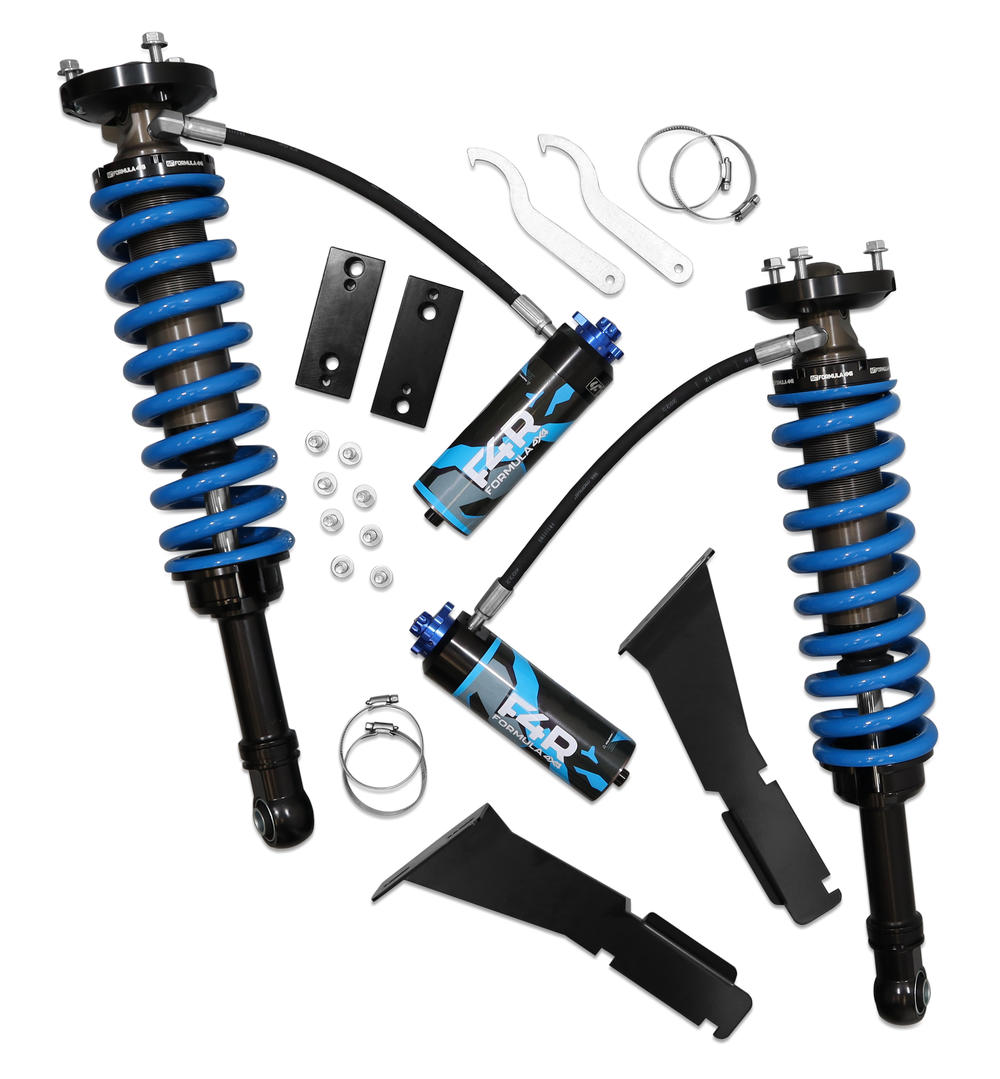 2-3 Inch or 50-75mm Adjustable F4R Formula 4x4 Front Shock Absorber Kit to suit Toyota Hilux GGN, GUN 2022-on GR Sport & Rogue Wide-Body