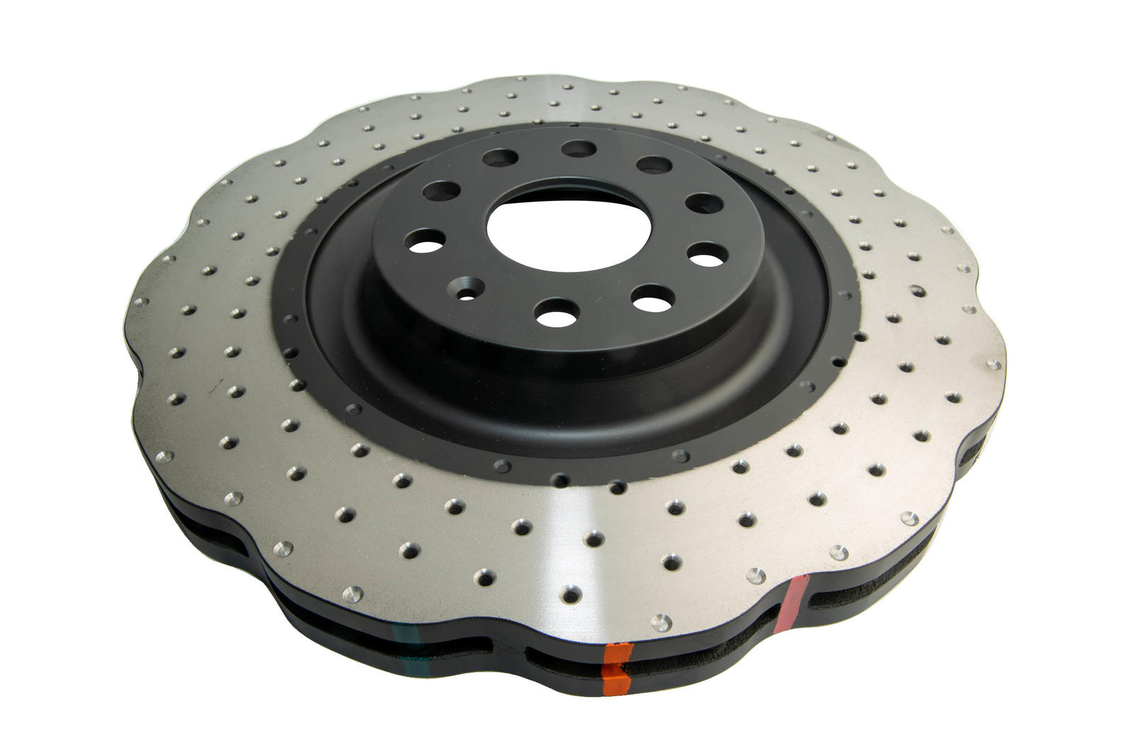 4000 Cross-Drilled, Dimpled Wave Disc KP Brake Disc to suit VW Golf Mk: 5 & 6F