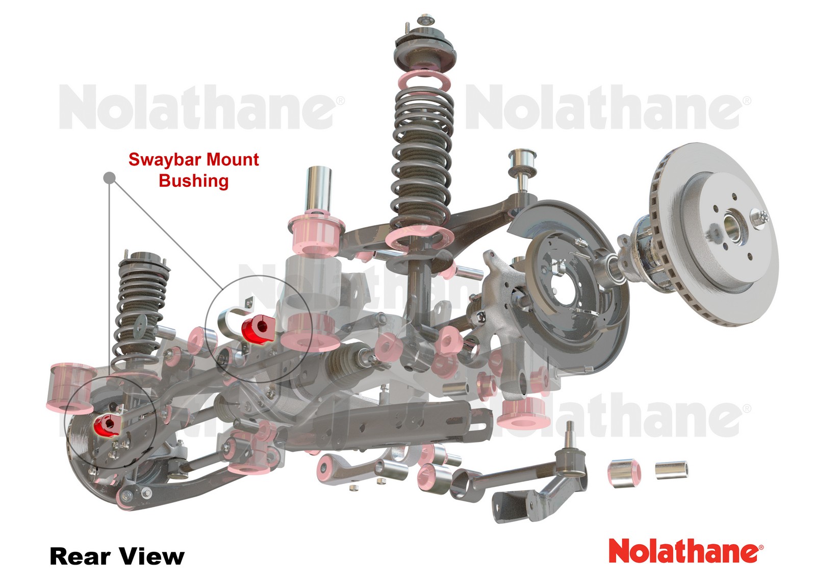 Rear Sway Bar Mount - Bushing Kit 19mm to Suit Audi, Seat, Skoda and Volkswagen PQ35 Fwd/Awd