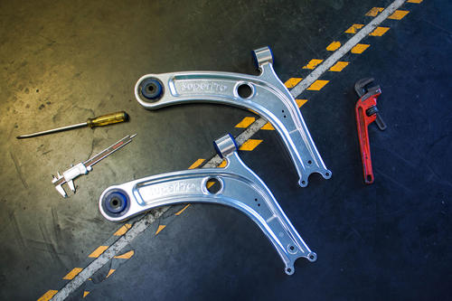 Go to Front Lower Performance Control Arm Assembly Kit excluding Ball Joints to suit Audi, Seat, Skoda & VW