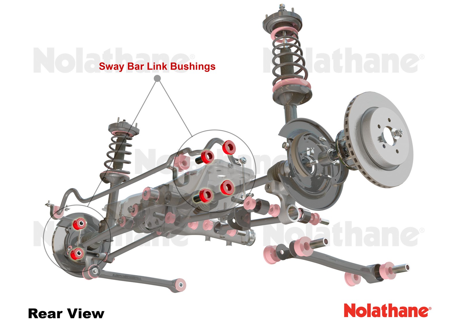 Rear Sway Bar To Hub - Bushing Kit to Suit Holden Astra LD and Nissan Pulsar N13