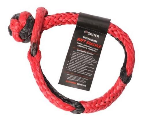 7075 Saber Alloy Recovery Hitch - Prismatic Red & 9K Soft Shackle