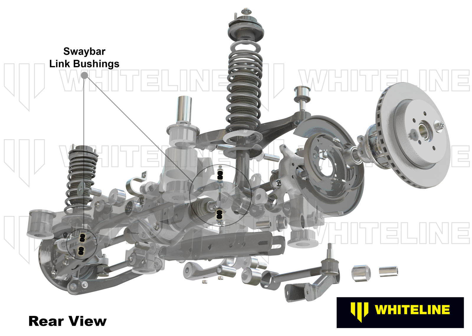 Rear Anti Roll Bar Link - Bushing Kit to Suit Subaru Forester, Impreza, Liberty and Outback