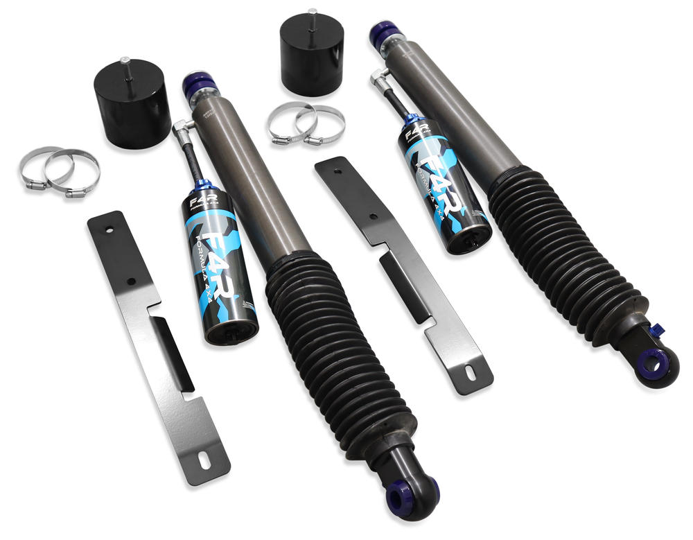 3-4 Inch 75-100mm Adjustable F4R Formula 4x4 Rear Shock Absorber Kit to suit Toyota LandCruiser 80 Series 1990-1997