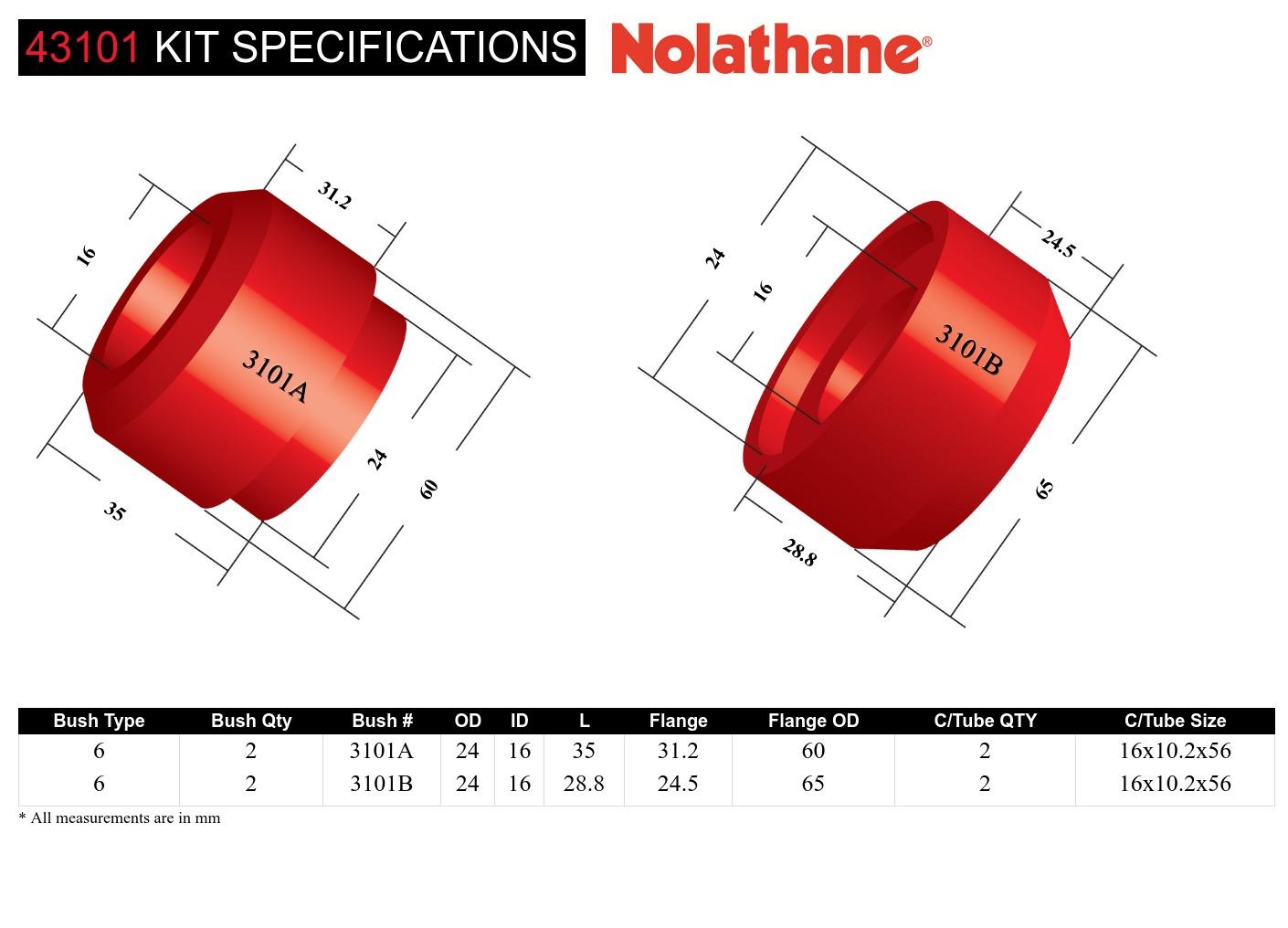 Front Shock Absorber - Upper Bushing Kit to Suit Mitsubishi Pajero NM-NX