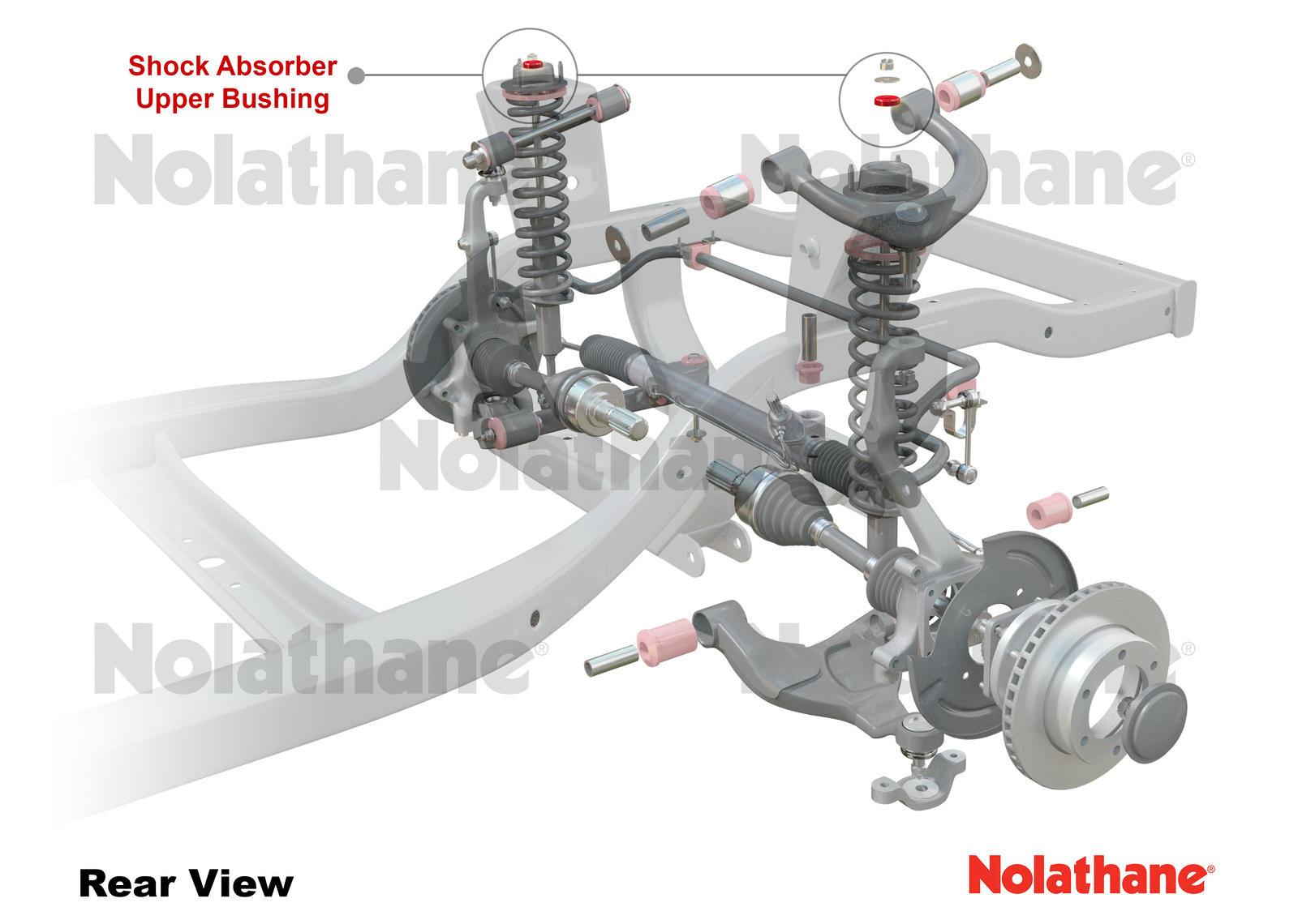 Front Shock Absorber - Upper Bushing Kit to Suit Mitsubishi Pajero NM-NX