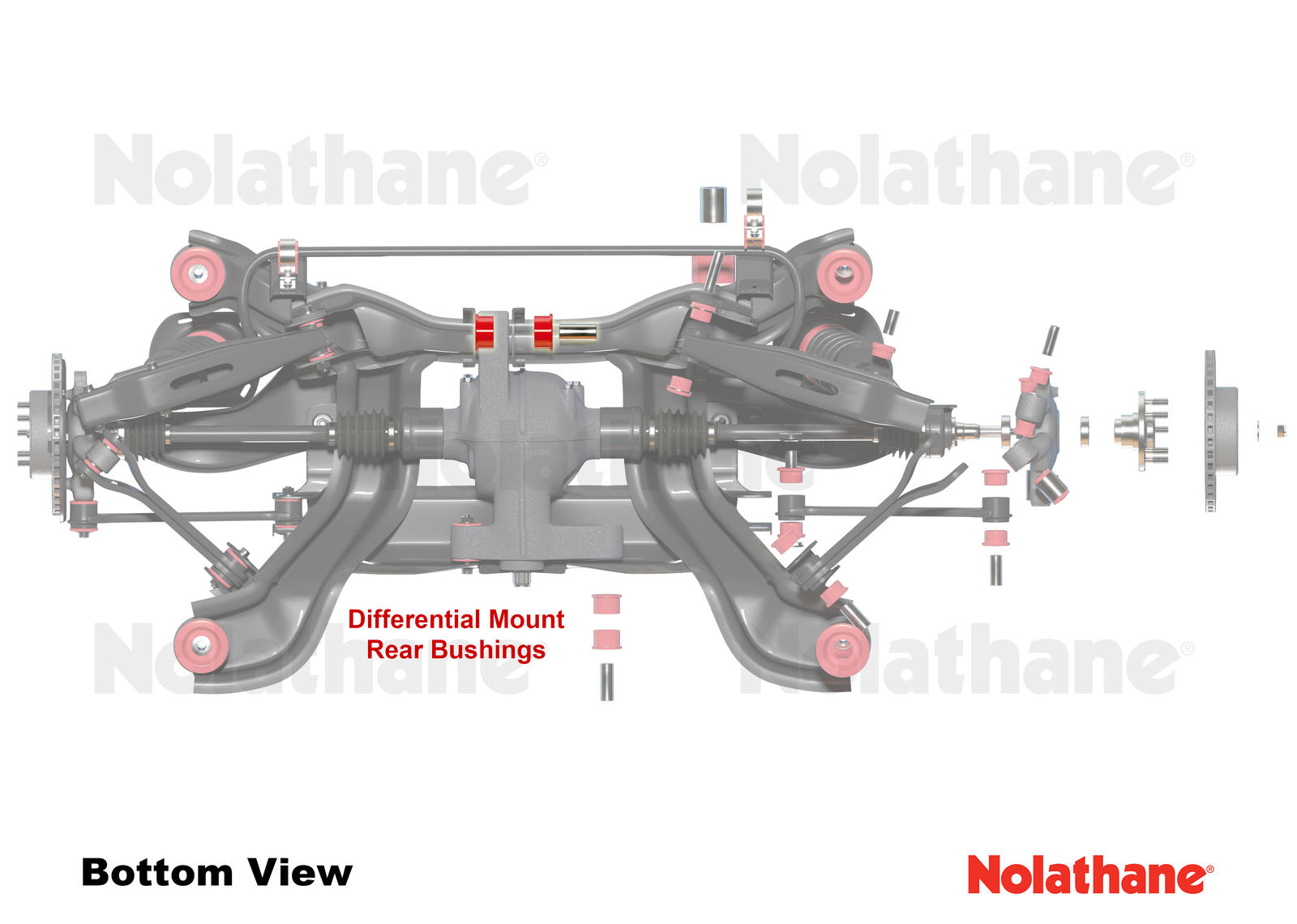 Differential Mount - Rear Bushing Kit to Suit Nissan 350Z, 370Z and Skyline