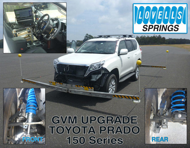 3500kg Lovells GVM Upgrade Kit to suit Toyota Prado 150 Series 2009-on (does not suit Kakadu)