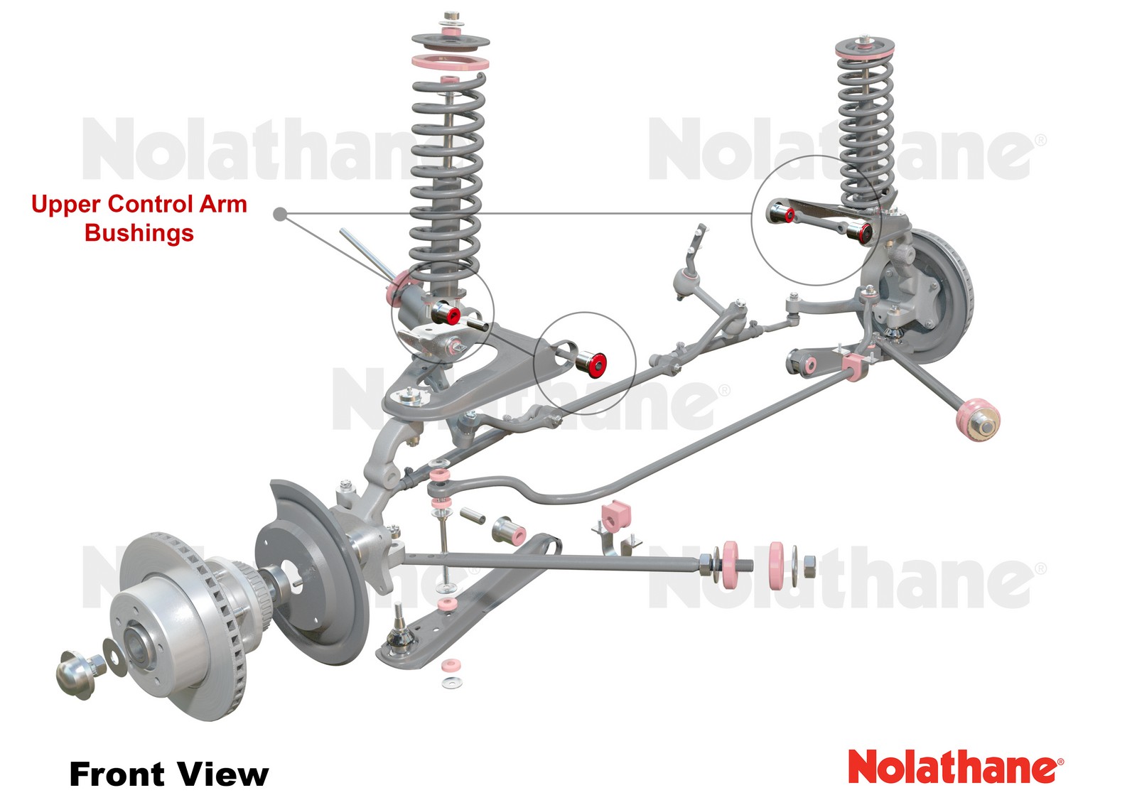 Front Upper Control Arm - Bushing Kit to Suit Ford Cortina TE, TF and Falcon/Fairlane XC-XF