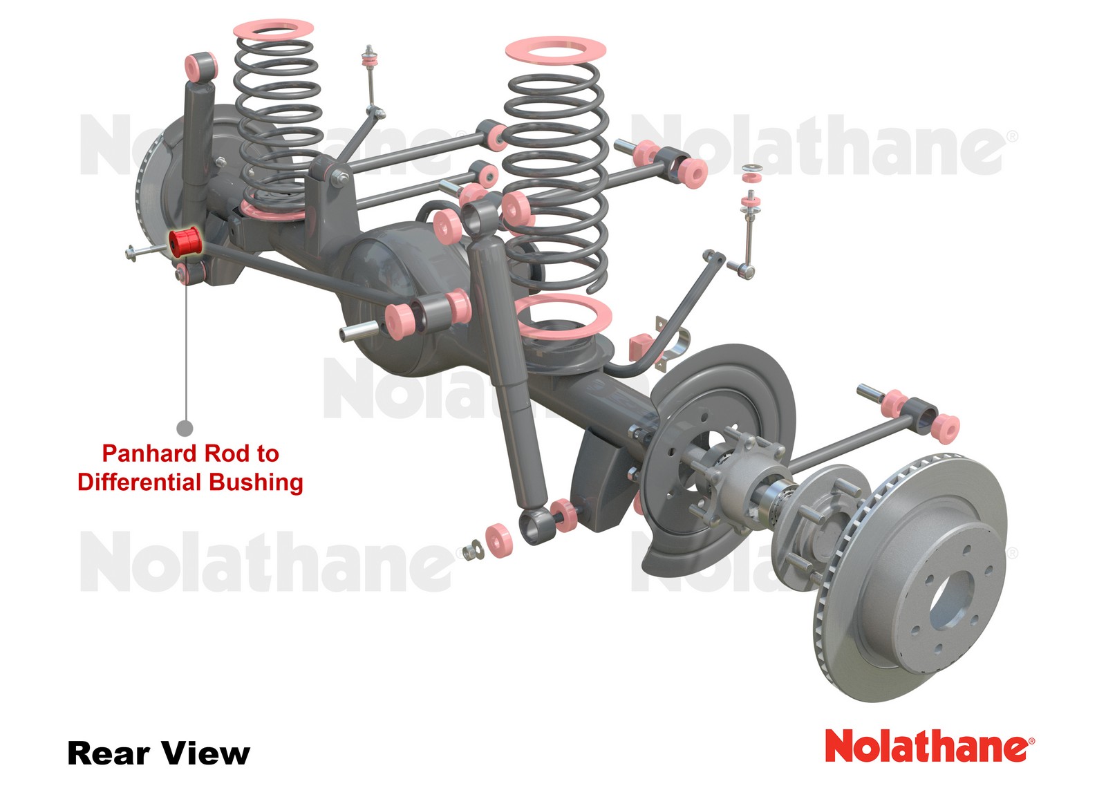 Panhard Rod - To Differential Bushing Kit to Suit Nissan Patrol GU
