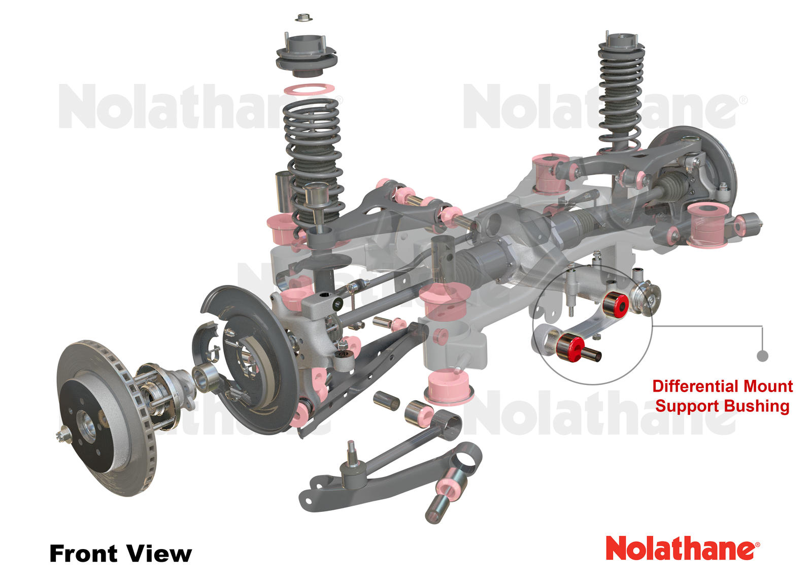 Differential Mount - Front Bushing Kit to Suit Nissan 350Z, 370Z and Skyline