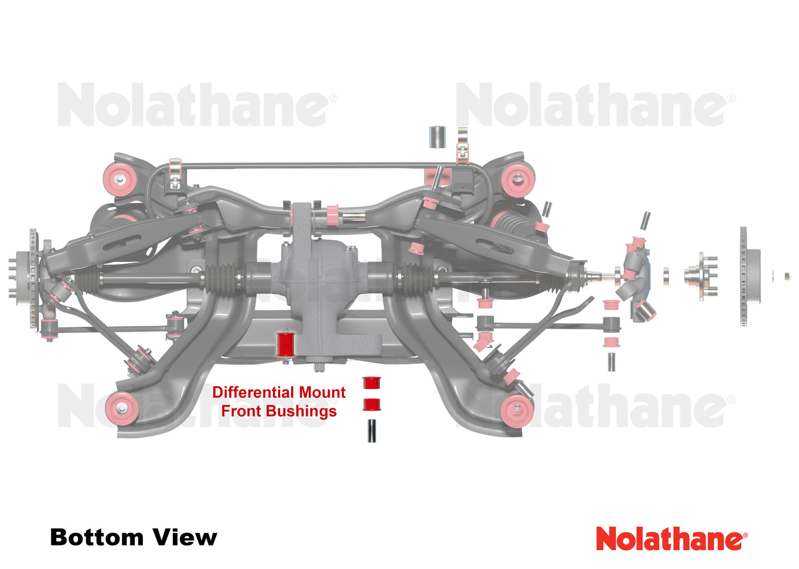 Differential Mount - Front Bushing Kit to Suit Nissan 350Z, 370Z and Skyline